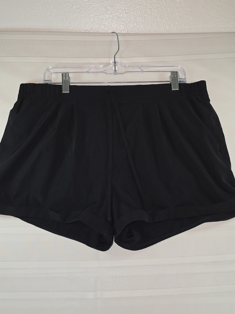 Everyday Black Athletic Shorts with Elastic Waist